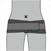 加圧ベルト同士が重なっても留められる説明イラスト