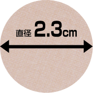 直径2.3cm