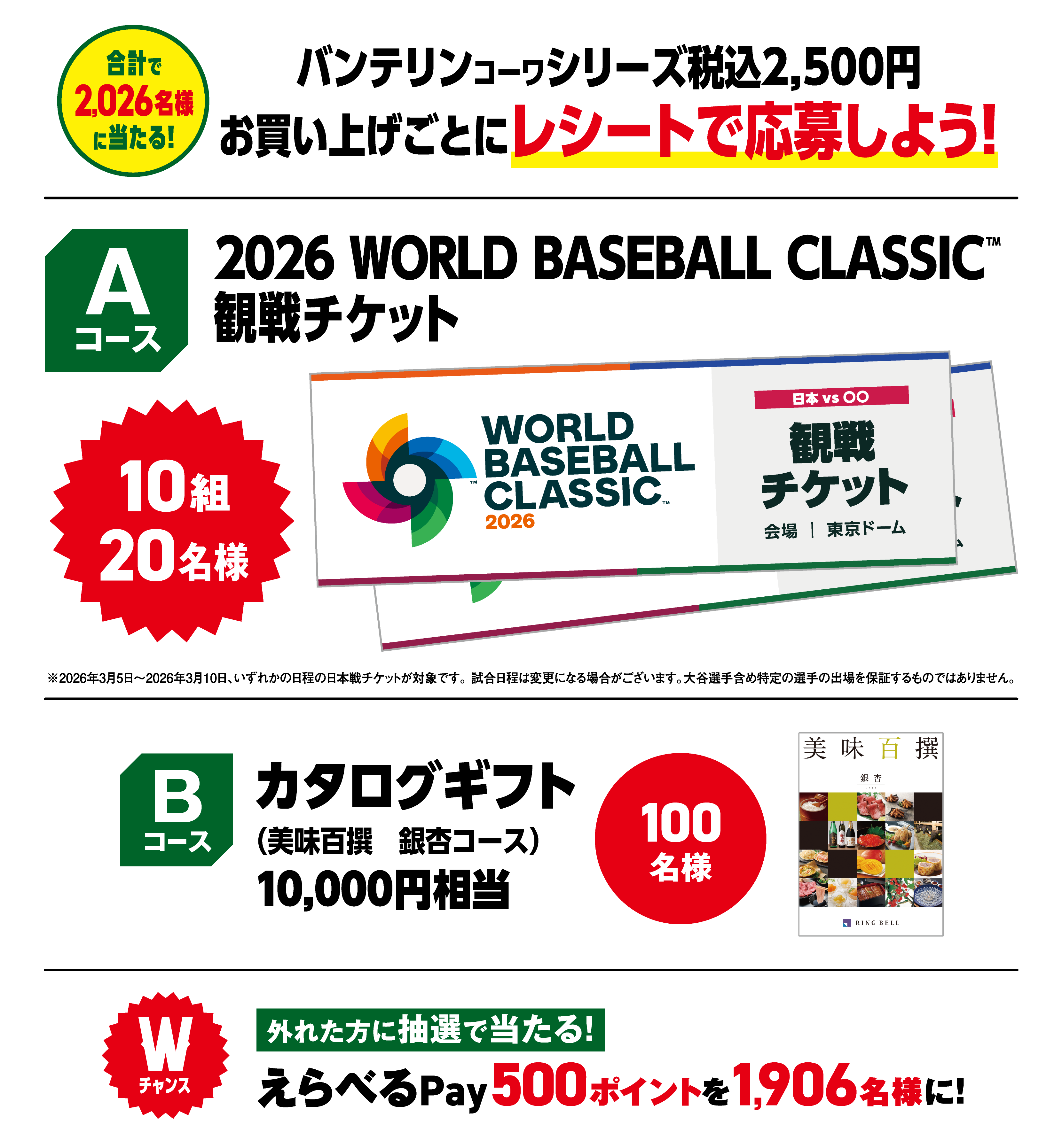 レシートで応募しよう