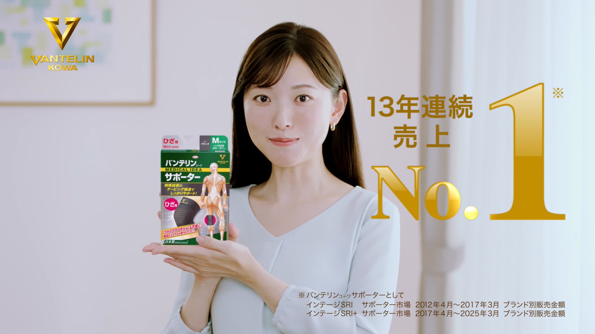 バンテリンｺｰﾜサポーター<br>ひざ専用<br>「いろんな部位」篇